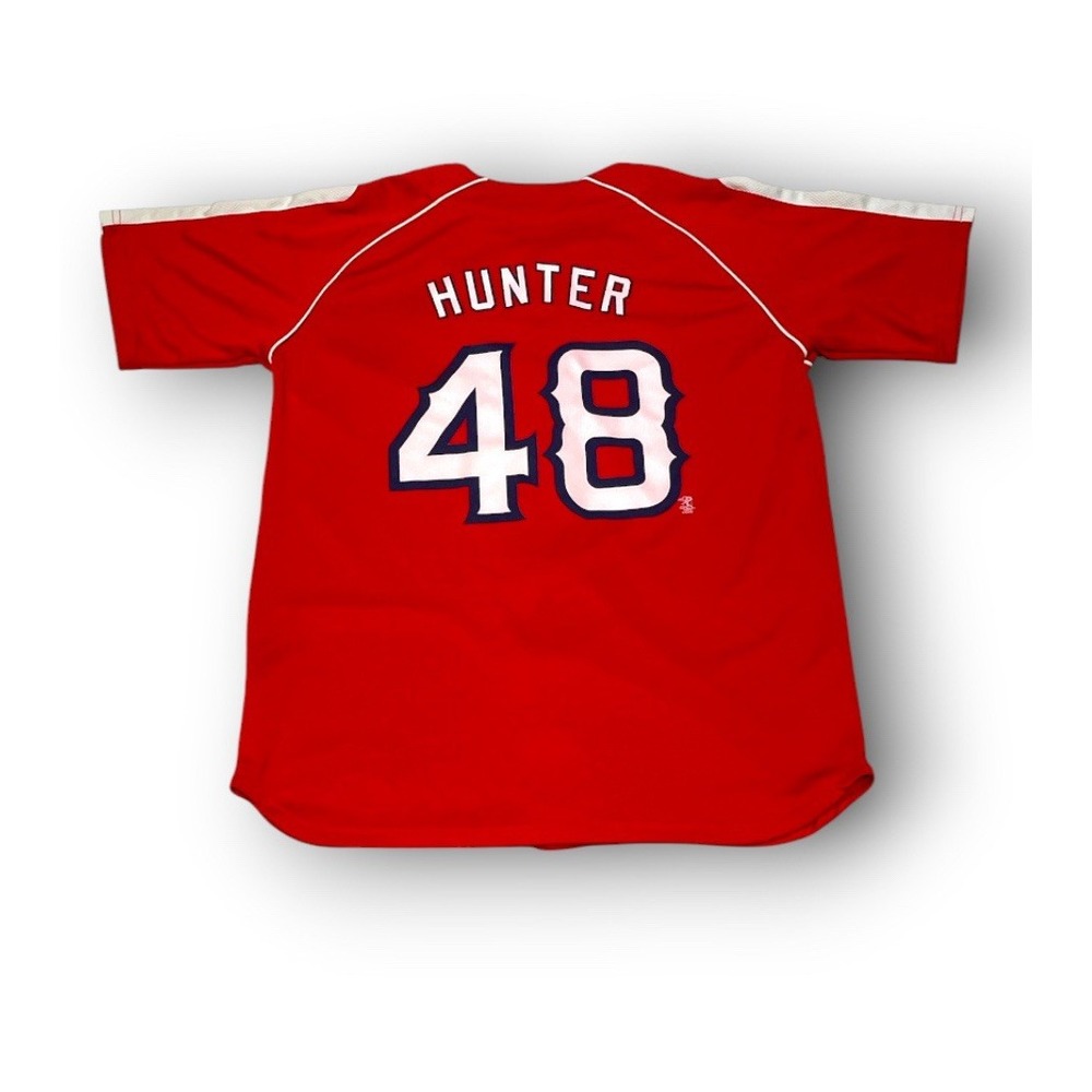 Nike Torii Hunter Los Angeles Angels Jersey Youth Large 16/18 MLB Red Stitched